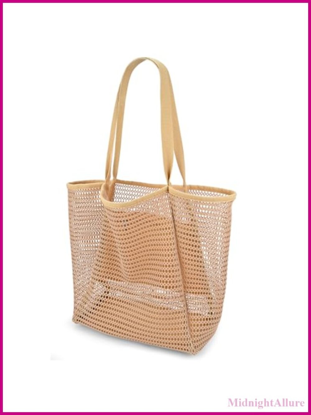 Women's Beach Tote Bag Mesh Sandproof Lightweight Nylon Foldable Travel Hobo